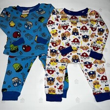 Marvel Paw Patrol Bundle Boys Sleep And Play Pajamas Size 2T Months GA 7