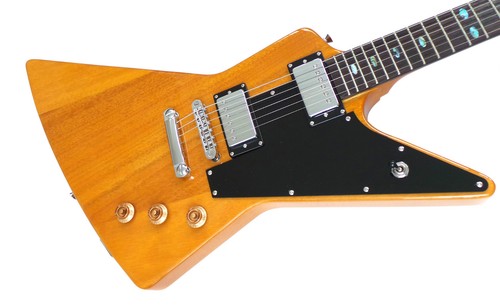 Explorer Electric Guitar Full Size 4/4 solid Mahogany Pack gig bag, strap, picks