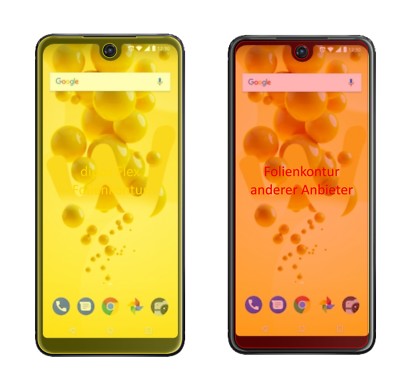 2x Schutzfolie für Wiko View 2 inkl. Rundung Flex Folie dipos Display Schutz