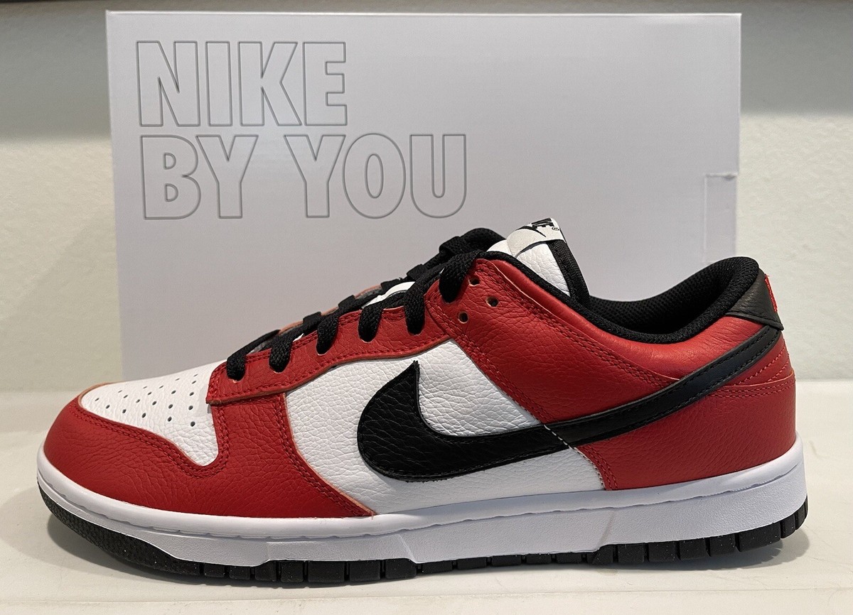 Nike Dunk Low NIKE BY YOU SB Chicago風 NIKE DUNK By You CUSTOM CHICAGO 11.5 US White / Black / Red SHIPS