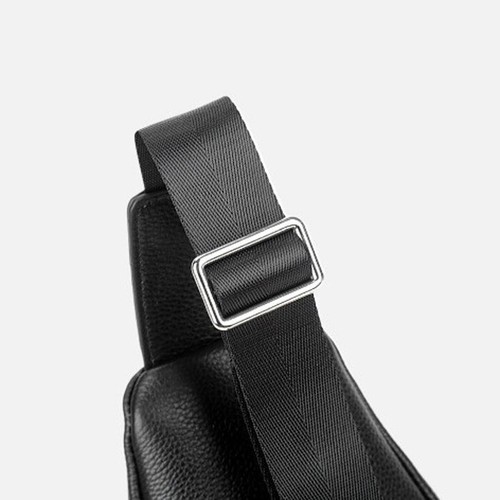 Echt Rindsleder schwarz Herren Sling Rucksack Umhängetasche für Wandern Schultertasche - Bild 12 von 23