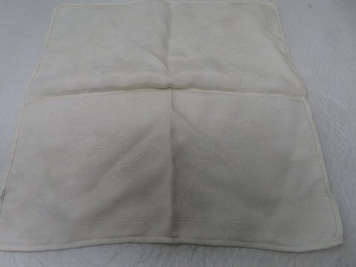 VTG 1960's Napkin 13" Square DAMASK white - Picture 3 of 5