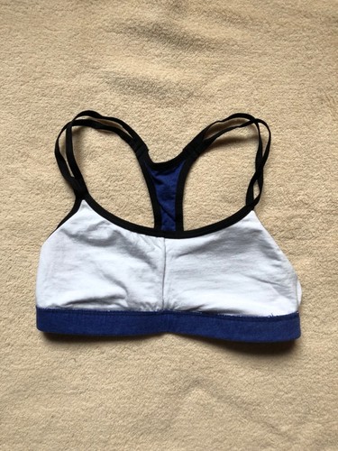 NWOT Fruit Of The Loom Stretch Cotton Blue And Black Soft Bra Size 34 - Picture 5 of 8