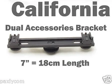 18cm Extension Bar Dual Mount Bracket Flash DV Camera LED Light Mic SLR Hot Shoe