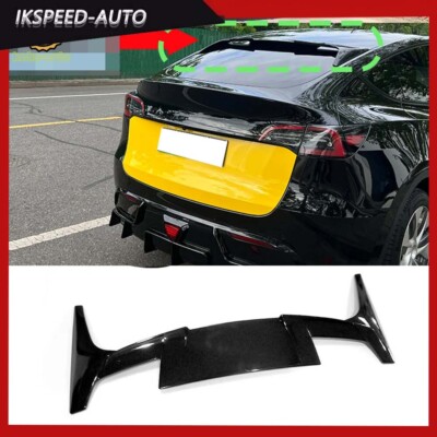 For 2020-2023 Tesla Model Y Glossy Black Rear Trunk Roof Spoiler Boot Wing Lip