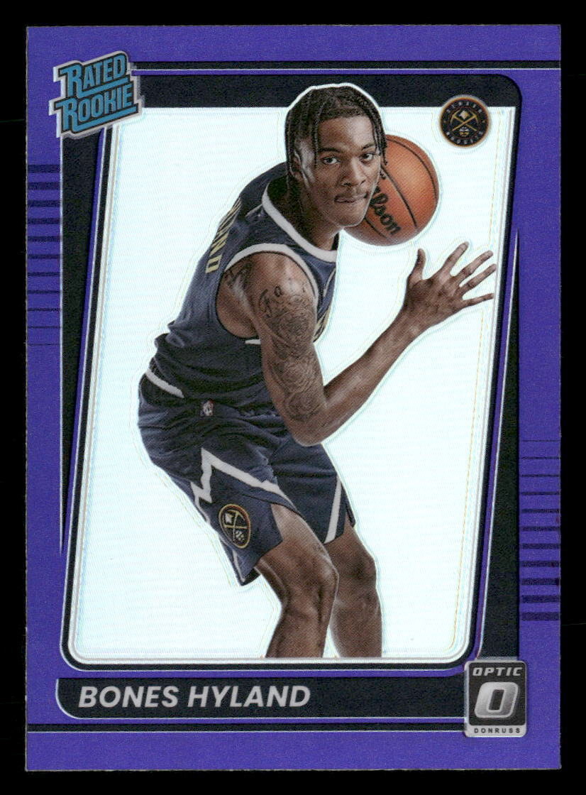 2021-22 Donruss Optic Bones Hyland #194 RC Purple Denver Nuggets