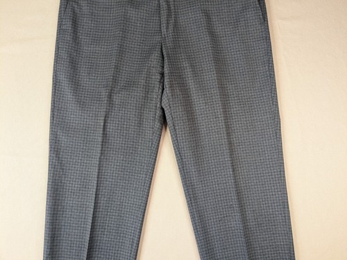 Ermengildo Zegna Dress Pants Adult 34x28 Blue Check Flat Front* - Picture 5 of 15