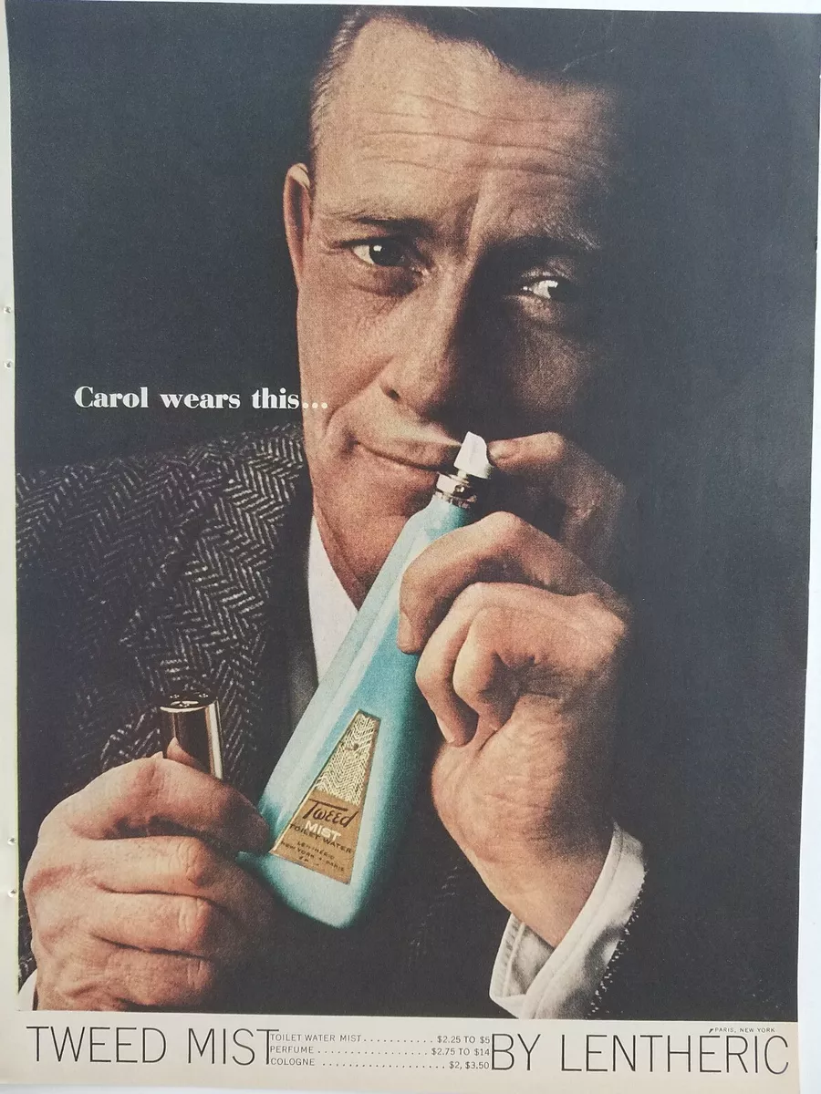 1961 Lentheric Tweed Mist toilet water perfume cologne Carol wears