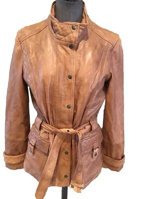 Superbe Blouson Veste Cuir Marron Mac Douglas 42 Jamais Porté - Photo 1/4
