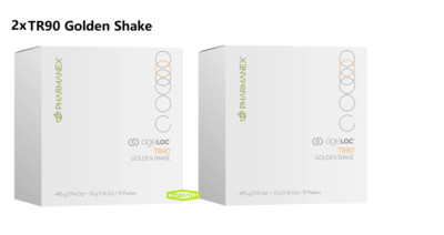 2 PK Nu Skin Ageloc TR90 GOLDEN SHAKE 15 packets each New Flavor Latest Arrival
