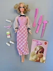 Vintage 1973 Quick Curl Barbie Doll Gingham Original Outfit Accessories #4220