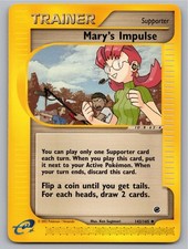 2002 POKEMON EXPEDITION BASE SET MARY'S IMPULSE 142/165 UC NM A104888 FREE S&H
