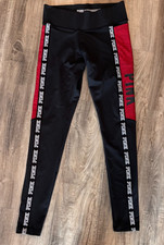 Victoria's Secret Pink Ultimate Leggings in Black with Red - Size Small P