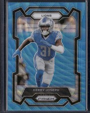 2023 Panini Prizm Kerby Joseph Blue Wave Prizm 071/199 #101 Detroit Lions