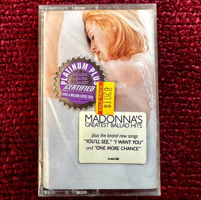 MADONNA SOMETHING TO REMEMBER TAPE SEALED CASSETTE WB PLATINUM + PROMO 1997 MINT