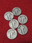 Picker’s Bag of x6 Mixed Date 90% SILVER CIRC Standing Liberty Quarters #MF-3335