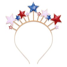 PHALIN American Flag Headband 4th of July Star 1 Count Pack 1 , Glitter