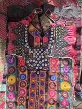 3 Vintage Hand Embroidered Kurta Elements from India - Beautiful 