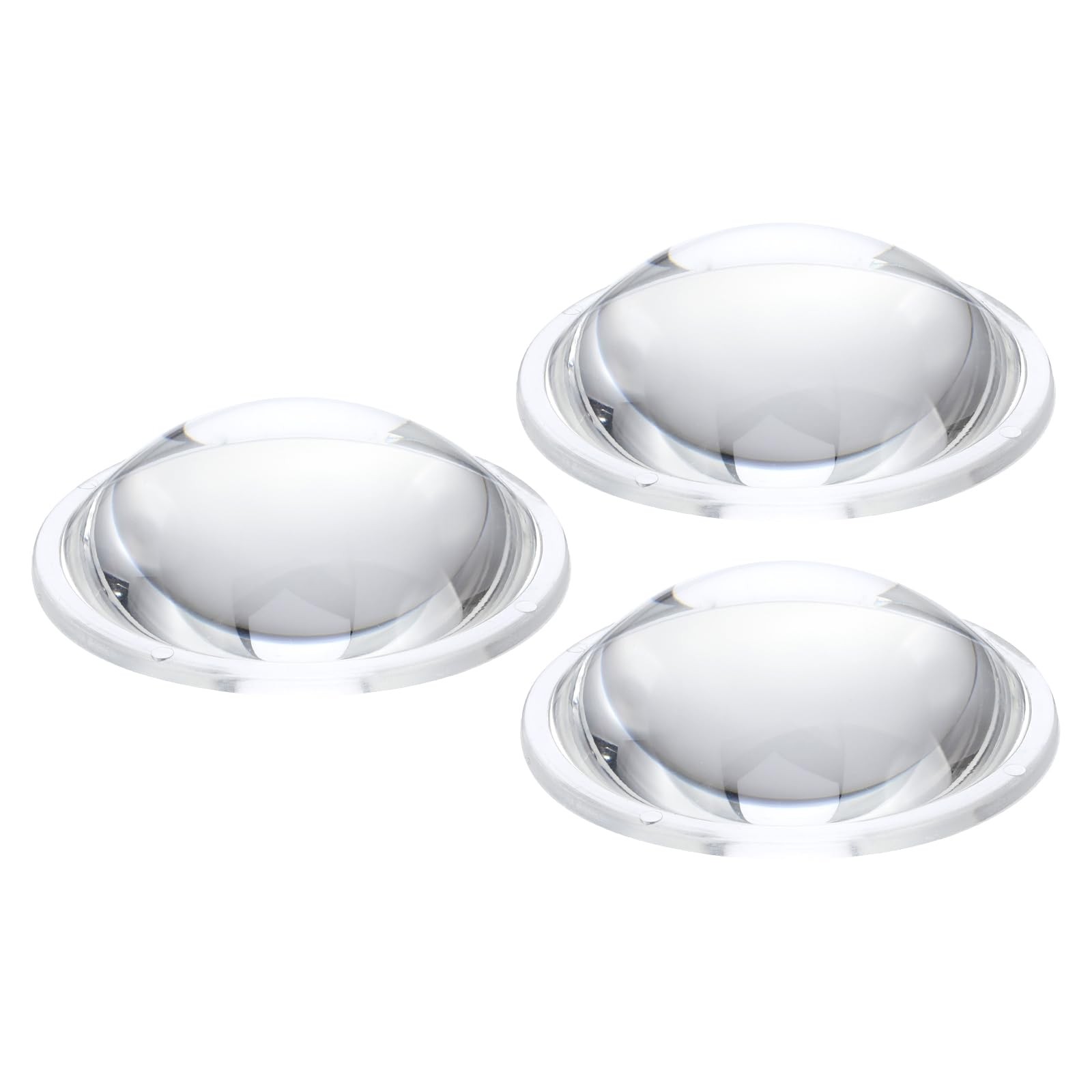 Lentille convexe 56mm PMMA pour projecteur LED et luminaire acrylique, lot de 3