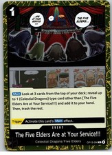 The Five Elders Are at Your Service!!! OP13-096 Carrying On His Will Foil NM