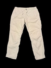 MHL Margaret Howell Off-White Cotton Drawstring Trousers Made in Portugal M