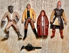Vintage 1990s LOT OF 4 STAR WARS ACTION FIGURES: LUKE, YOUNG ANAKIN, 99 CENTS!
