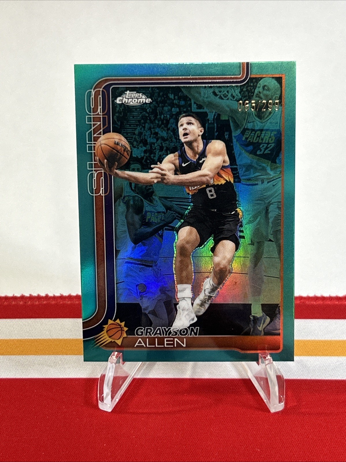 GRAYSON ALLEN 2025-26 TOPPS CHROME UPDATE TEAL REFRACTOR /299 #95 SUNS