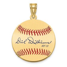 Gold-plating over Sterling Silver Dick Williams Hall of Fame Signature Small Epo