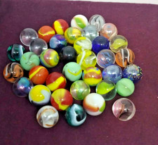 Vitage Glass Marbles Lot of 37 Swirl ,Nice