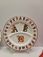 1994 Alphabet Bears Divided Childs Plate By Tiffany  Co Made In Japan Pre-Owned