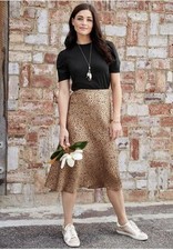 Matilda Jane Women s Good Hart Urban Skirt Cheetah size L Large