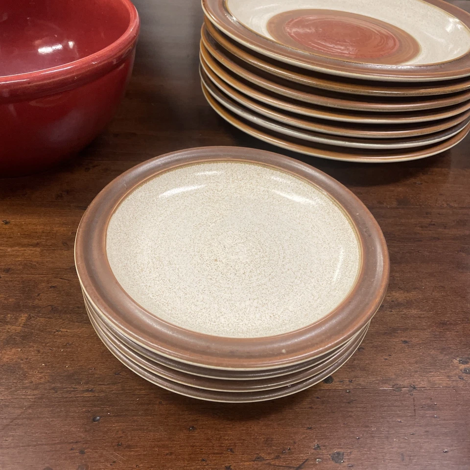 Set of 4 Denby Potter’s Wheel Side Plates 6 7/8” Dia Stoneware England Vintage - Image 2 of 4