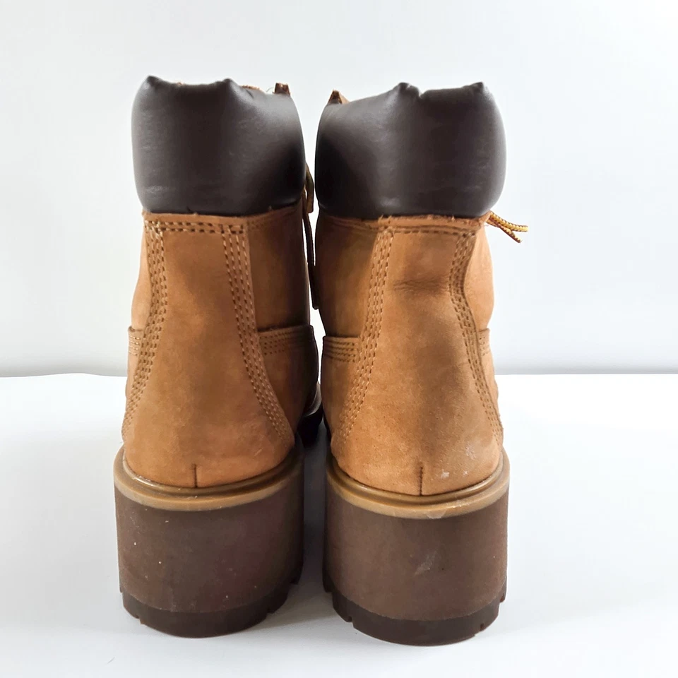 Timberland Women 8.5 Kinsley 6" Waterproof Boots Wheat Nubuck Memory Foam Combat - Image 4 of 4