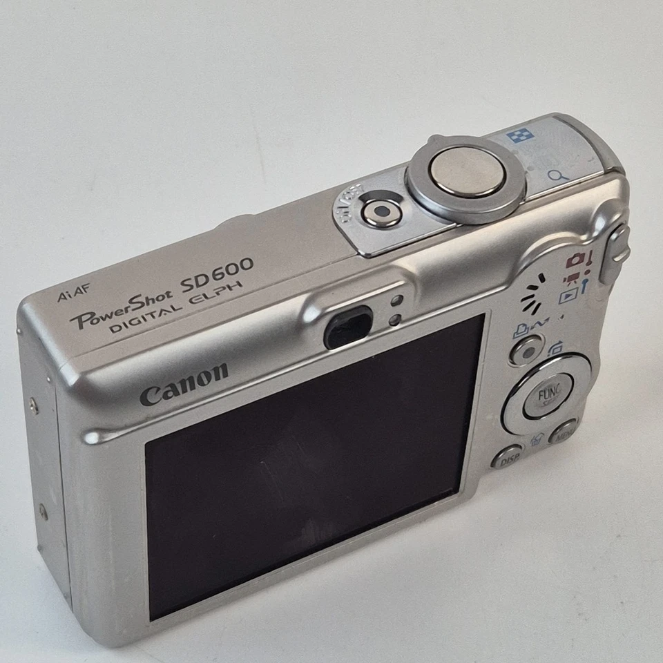 Canon PowerShot SD600 Digital ELPH Camera 6MP Silver w/ Charger Battery SD Card - Image 4 of 4