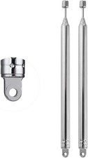 2 PCS Radio Antenna,FM Portable Telescopic 8 Section Antenna 72CM/28.3IN for TV