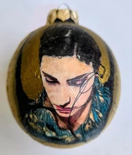 Manuel Nunez signed Ornament - One-of-a-kind mixed media. "Jewels for the Tree"