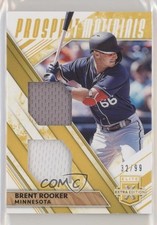2019 Elite Extra Edition Dual Prospect Materials Gold 32/99 Brent Rooker 0rm6