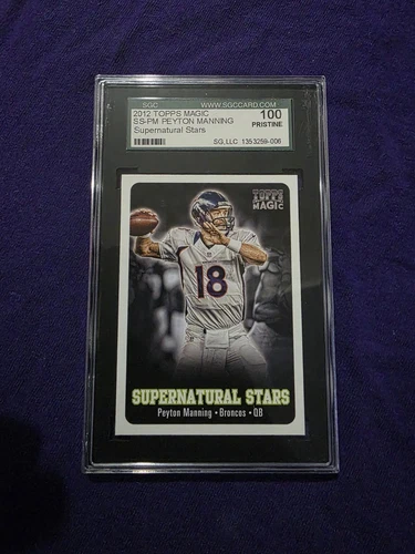 2012 TOPPS Magic Supernatural Stars Peyton Manning Pristine Card Graded 100/100