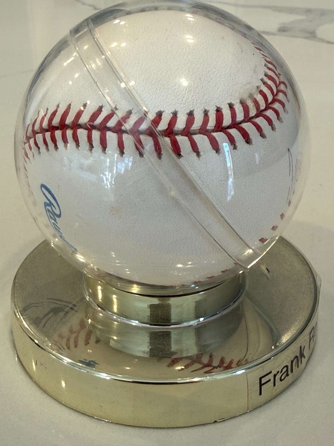 Frank Robinson Autographed Baseball 586 HRS Inscription Rawlings Official AL Bal view 4