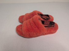 UGG Fluff Yeah Slide Sandal Soft Slipper Slingback Shoes Bright Orange Womens 10