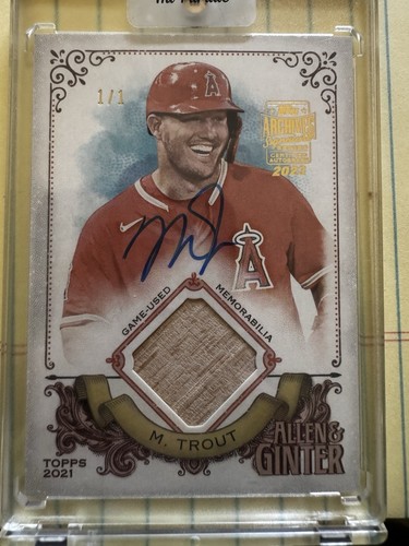 Mike Trout #AGA-MT 2021 Topps Allen & Ginter Chrome Autographs card