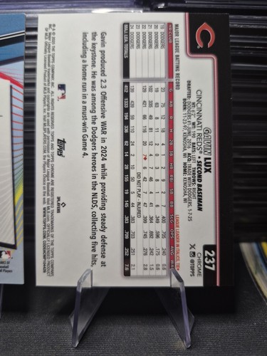 2 Card Gavin Lux Rookie Chrome Lot OnCard Auto+Orange Wave /25 Reds/Dodgers LšK - Picture 13 of 21