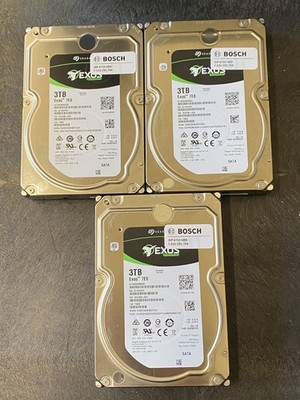 3 LOT SEAGATE EXOS ENTERPRISE SATA 3.5'' HDD 3TB 7200 RPM 128M CACHE ST3000NM0005