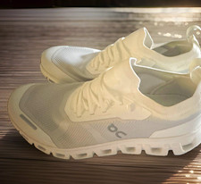 On Cloud 6 Versa Triple White Women  s Mesh Sneakers Lightweight Breathable 8