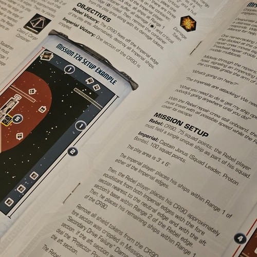 Star Wars X-Wing Miniatures Game Rule Booklet Mission CR90 Corellian Corvette - Picture 3 of 3