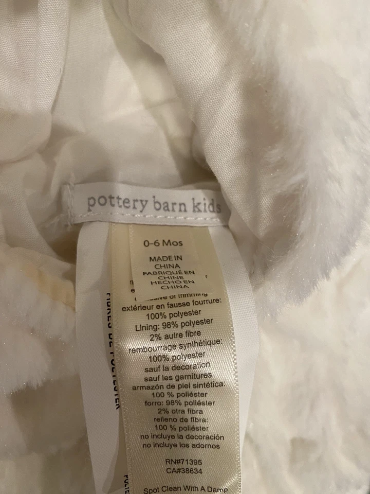 Pottery Barn Niños BABY UNICORNIO MÁGICO DISFRAZ HALLOWEEN 0-6 MOS *blanco Foto 4 de 4