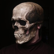 Halloween Movable Mouth Skull Mask Helmet Mouth Movable Skull Full Head Skull Ma