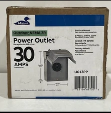 BRAND NEW!! Midwest Electric 30 Amp Temporary Outdoor RV Power Outlet - U013PP