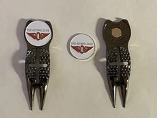 (1) The Olympic Club Crosshairs Divot Tool & 1" Coin Style Golf Marker