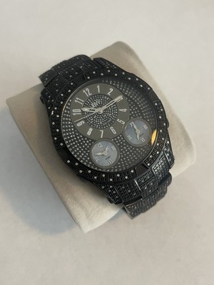 JBW unisex Jet Setter Diamond Black Ion-Plated Stainless Steel Watch J6348D